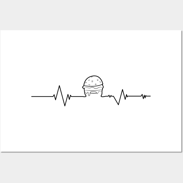 burger ,heartbeat burger Wall Art by MdArt43